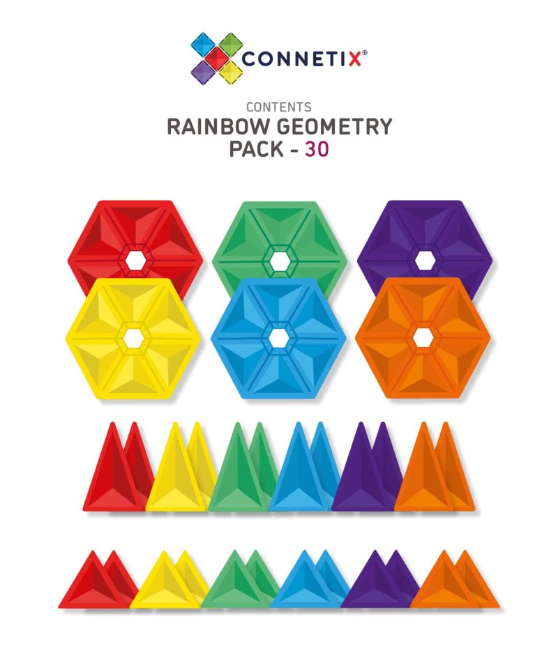 30 rainbow geometry pack contents