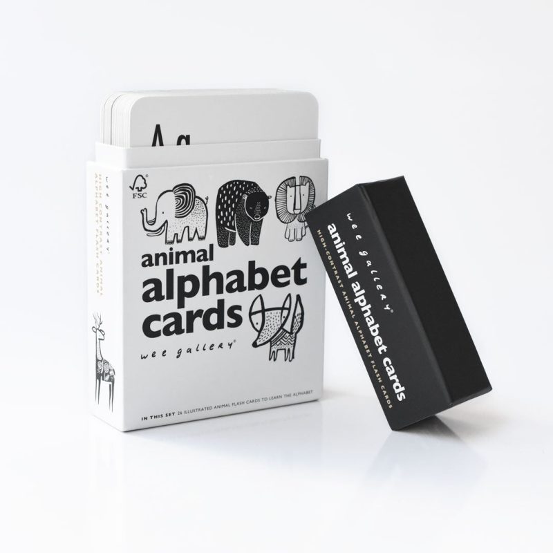 Animal Alphabet flash cards high contrast baby toddler kids