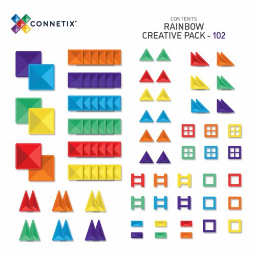 ConnetixTiles102RainbowPieceCreativePack