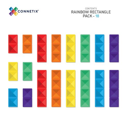 ConnetixTiles18PieceRainbowRectanglePack