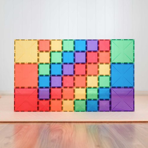 ConnetixTiles42PieceRainbowSquarePack4