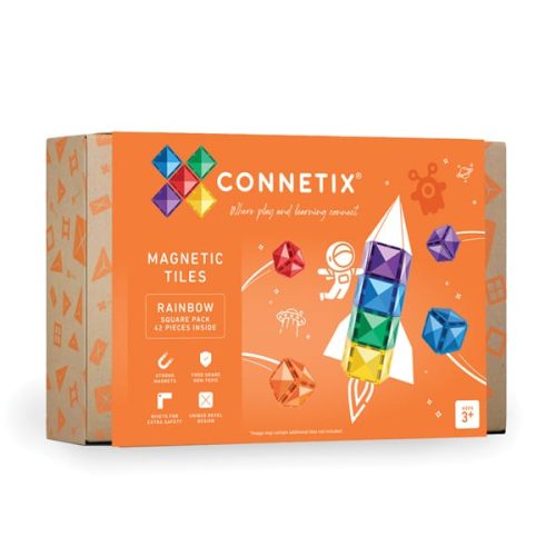 ConnetixTiles42PieceRainbowSquarePack6