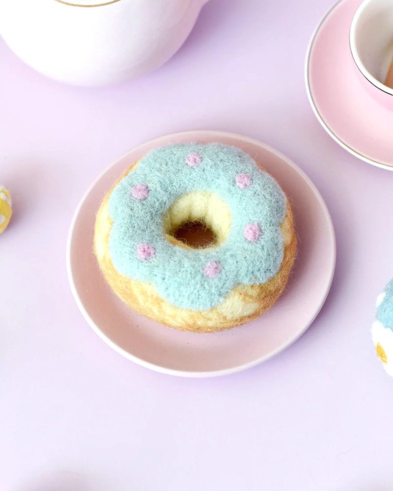 DonutwithPastelBlueFrostingandPinkDots3