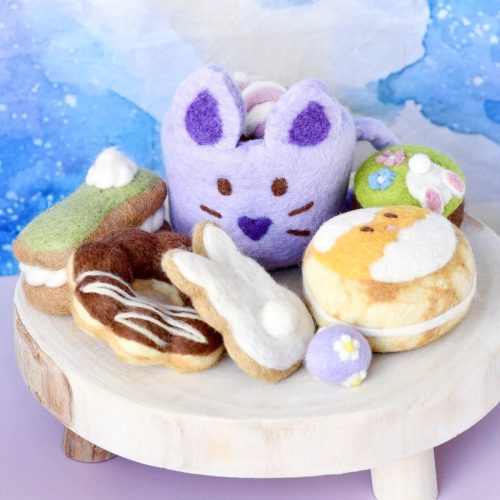 EasterFeltPlayFoodSet Lilac