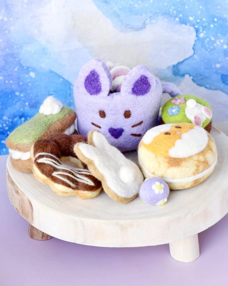 EasterFeltPlayFoodSet Lilac