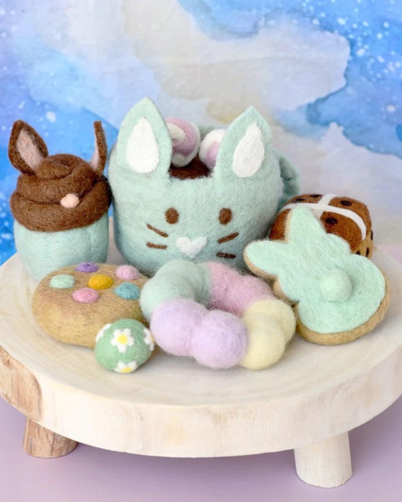 EasterFeltPlayFoodSet MintGreen