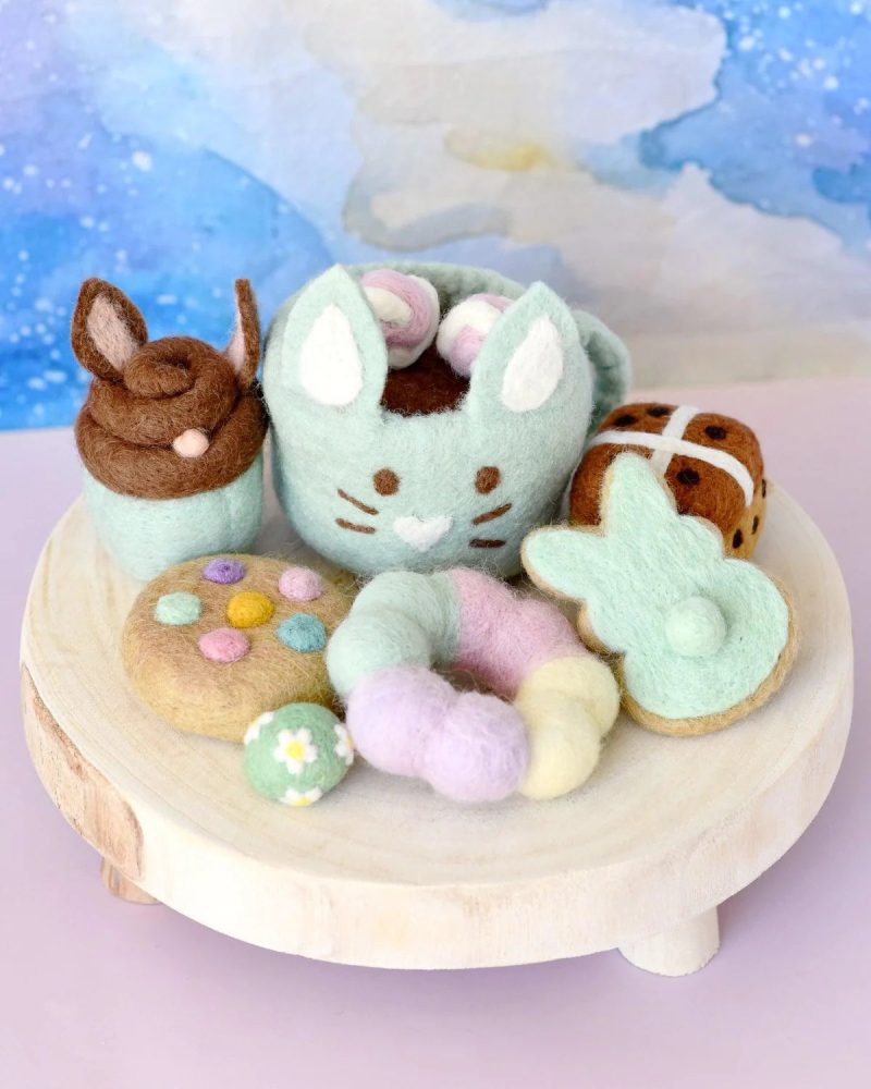 EasterFeltPlayFoodSet MintGreen2