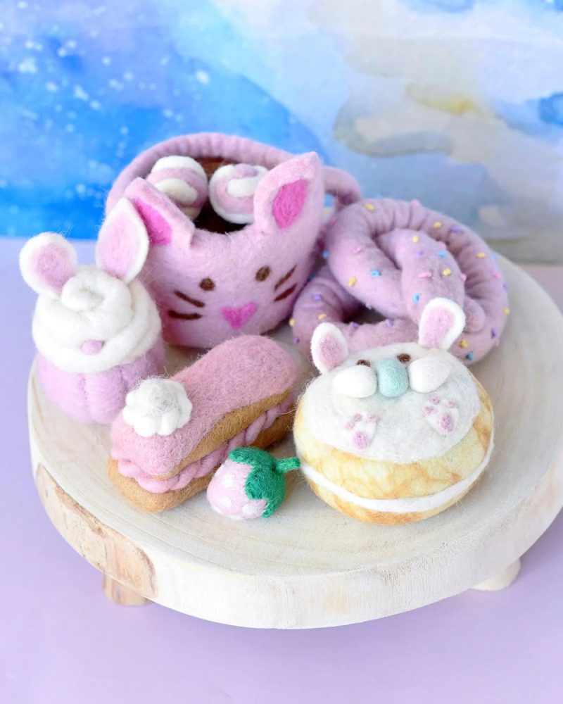 EasterFeltPlayFoodSet Pink2