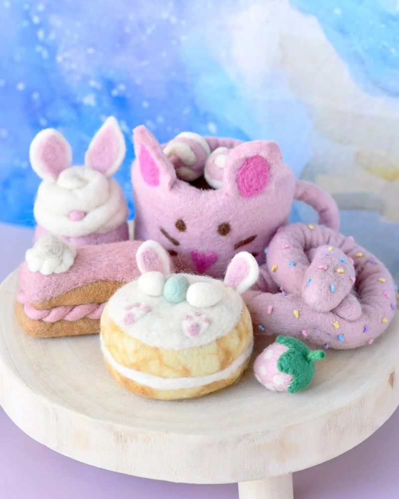 EasterFeltPlayFoodSet Pink5