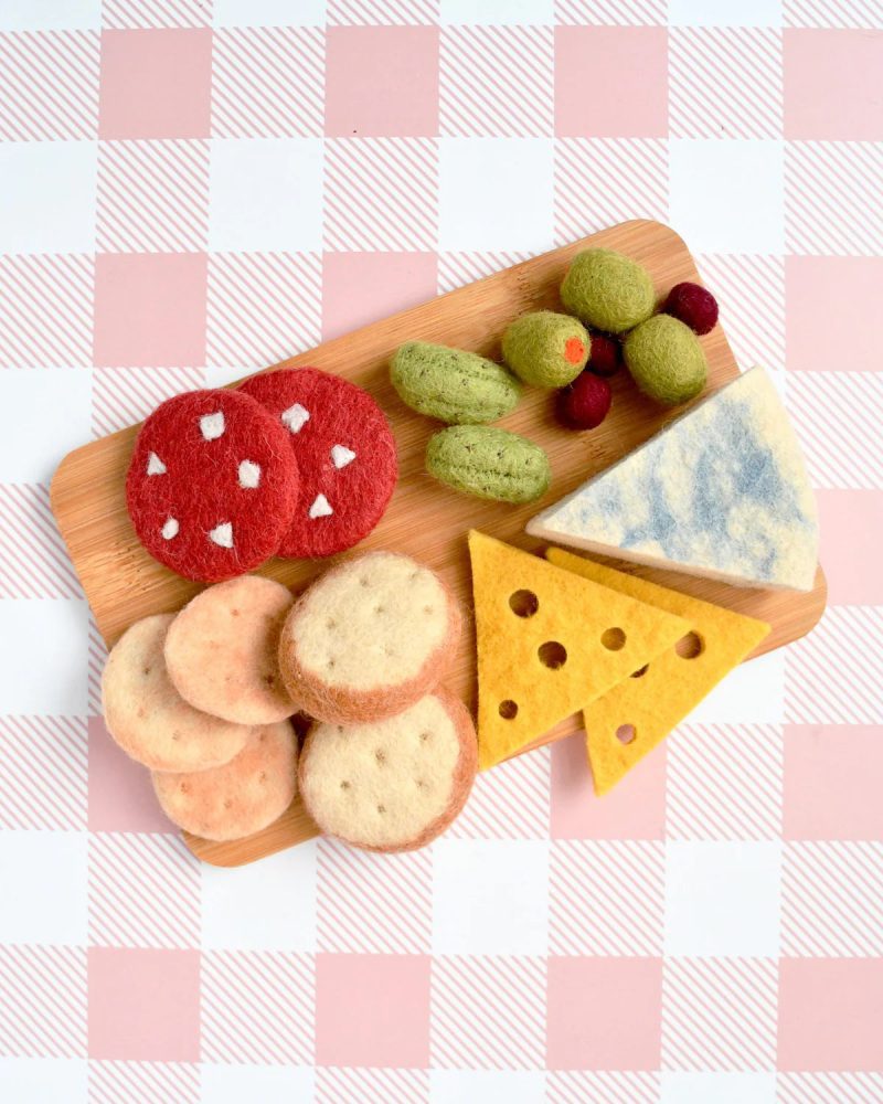 Felt Charcuterie Cheese Platter Play Food Set 3