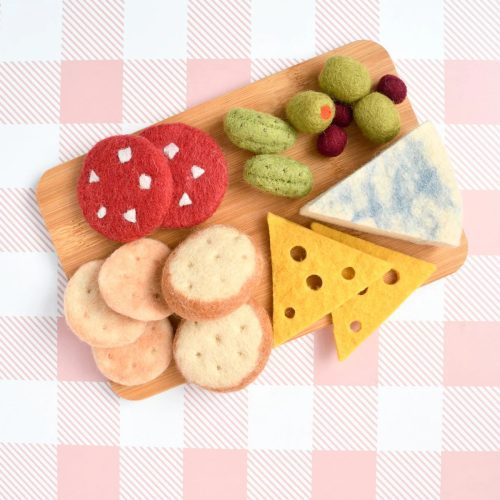 Felt Charcuterie Cheese Platter Play Food Set 4