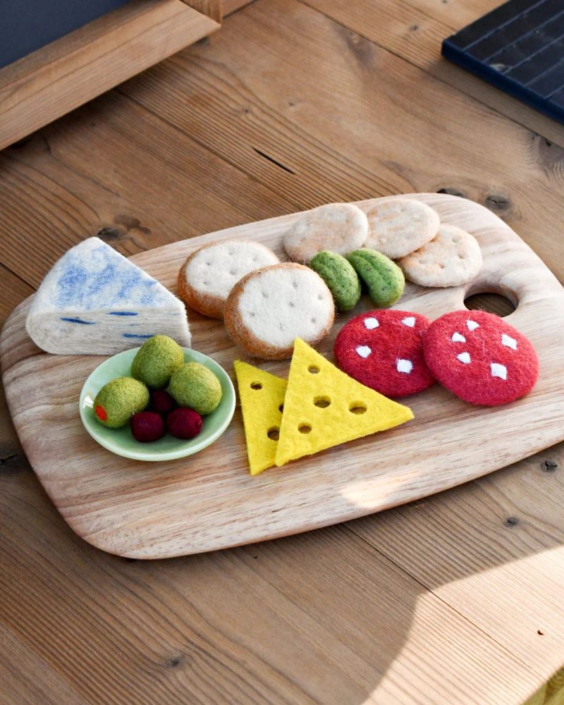 Felt Charcuterie Cheese Platter Play Food Set 6