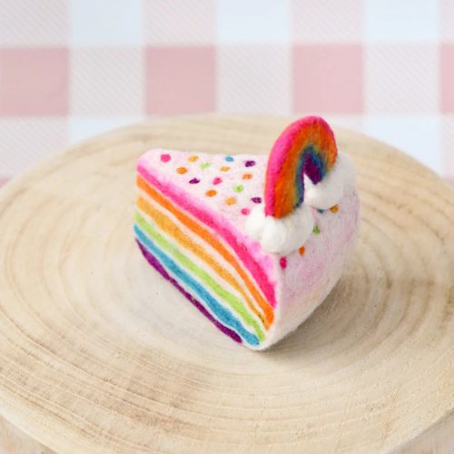 Felt Rainbow Cake Slice 4