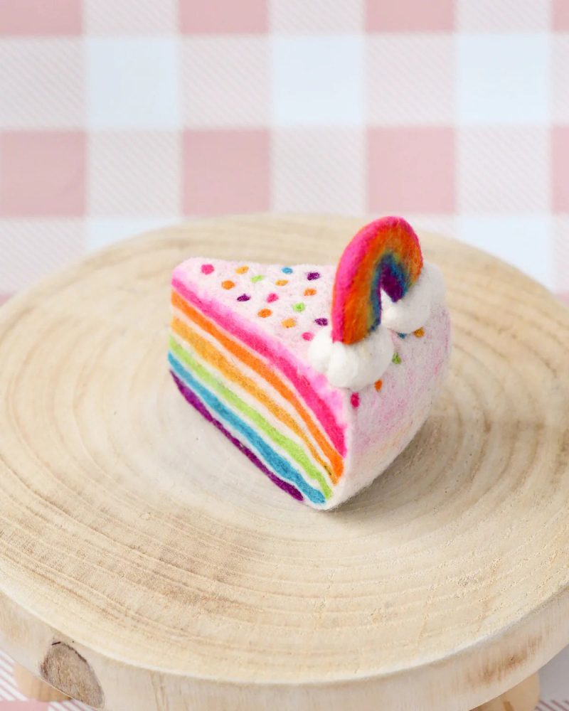 Felt Rainbow Cake Slice 4