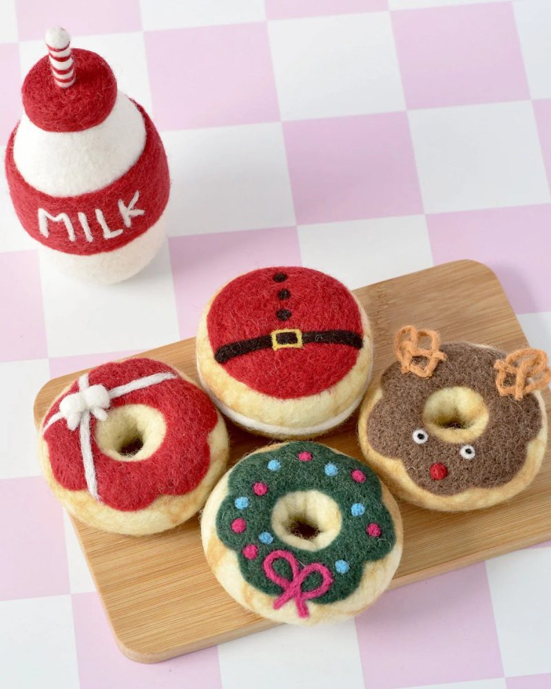 Felt Santa Donuts Set Milk