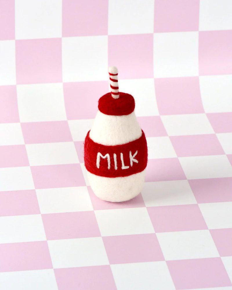 Felt Santa Milk Bottle