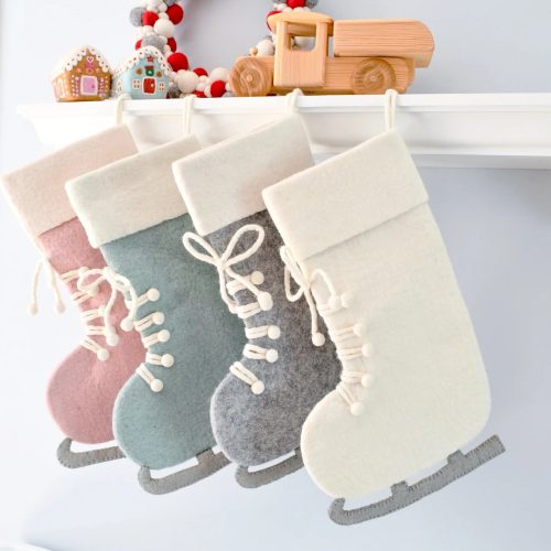 FeltBlueIceSkateChristmasStocking3