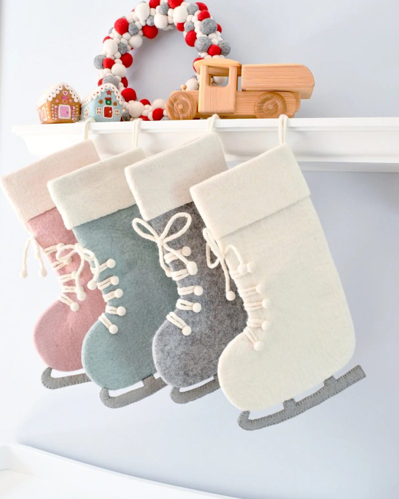 FeltBlueIceSkateChristmasStocking3