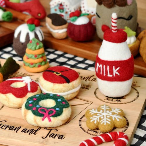 FeltChristmasDonut RedSanta sBellyIcing3