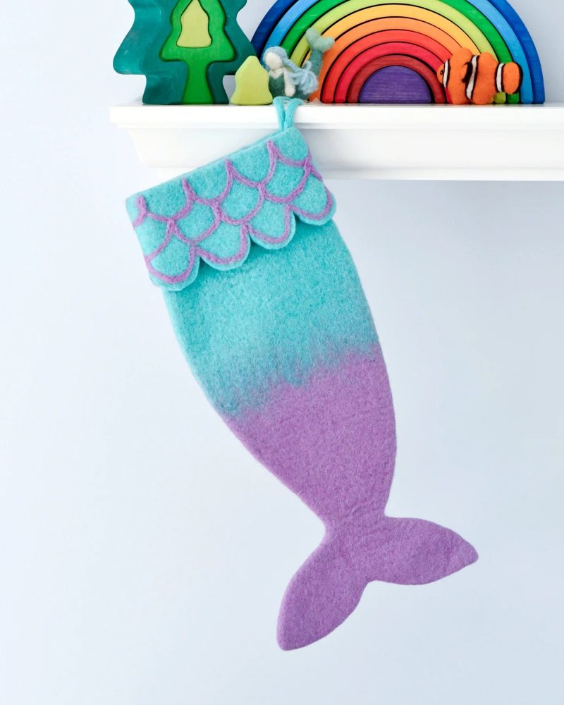 FeltMermaidChristmasStocking