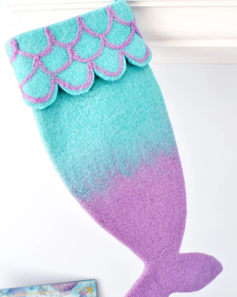 FeltMermaidChristmasStocking3