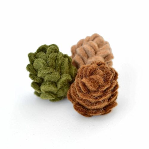 FeltPinecones Setof3