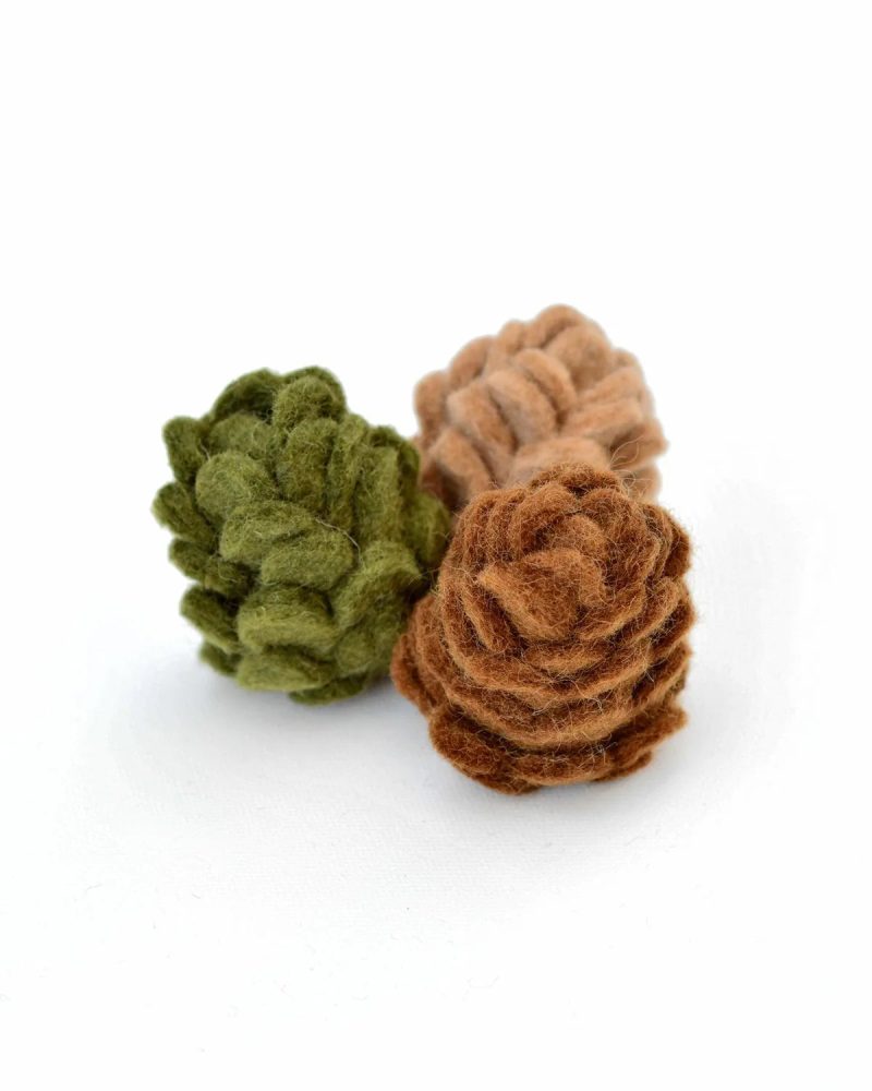 FeltPinecones Setof3