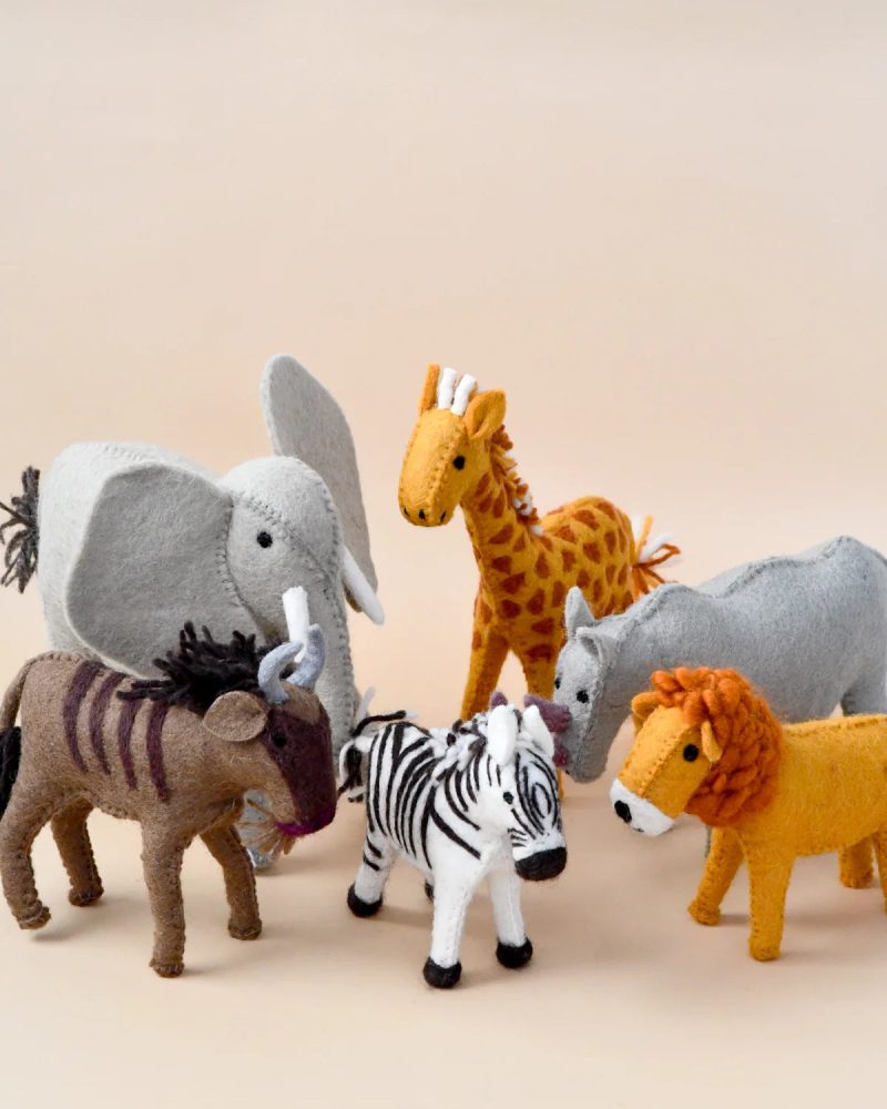 FeltSafariAnimalToys Setof6