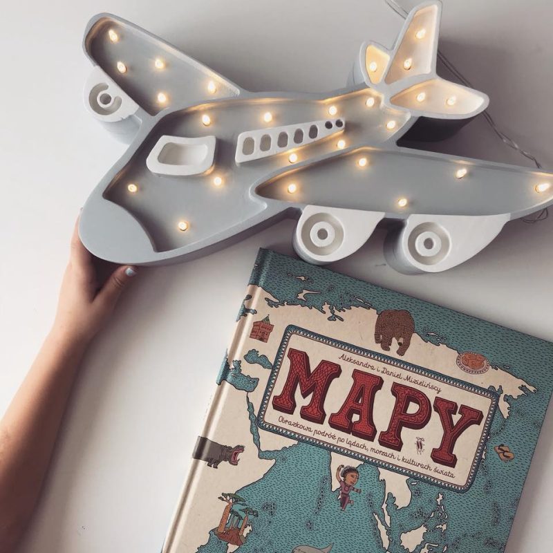 Little Lights Airplane Lamp Grey