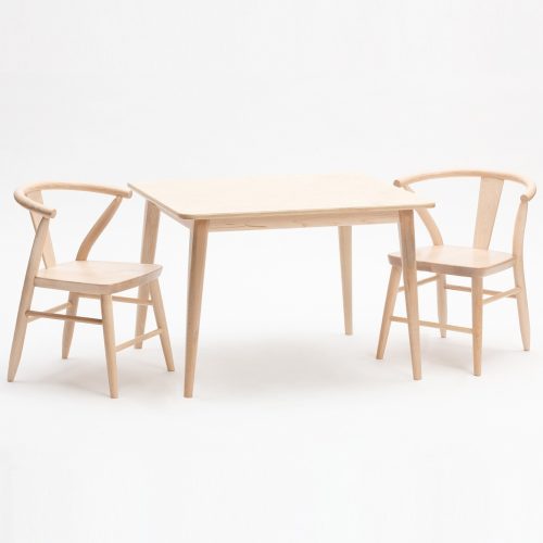 Milton and Goose Crescent Childrens Natural Wood Table Chairs