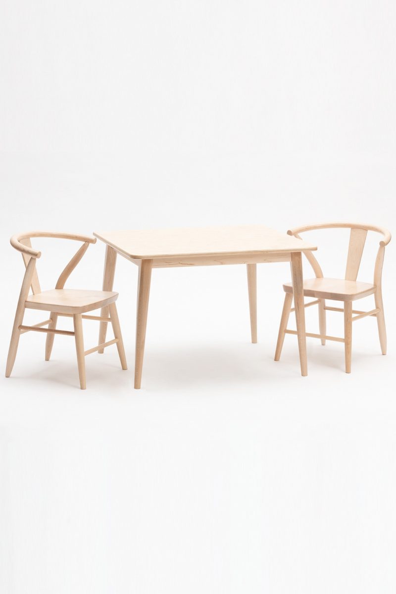 Milton and Goose Crescent Childrens Natural Wood Table Chairs