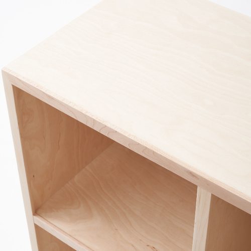 Milton and Goose Wooden Cubby Bookshelf Natural Detail