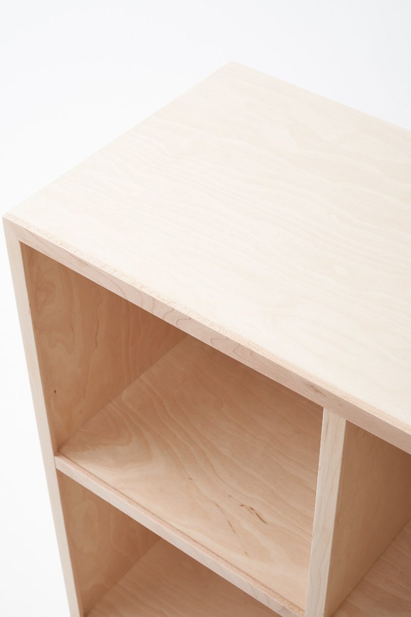 Milton and Goose Wooden Cubby Bookshelf Natural Detail