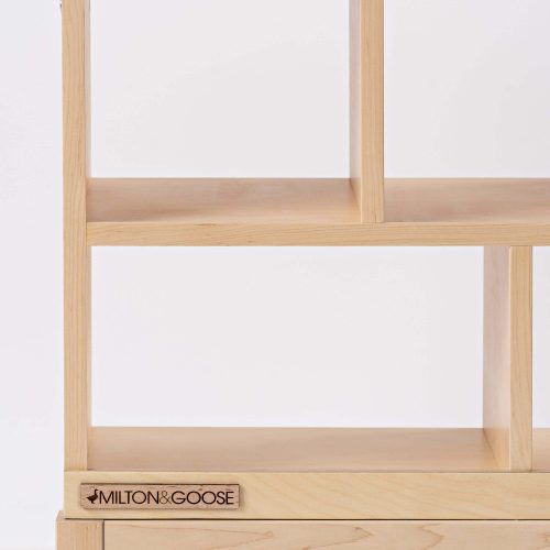 Milton and Goose Wooden Market Stand Natural Shelf Closeup