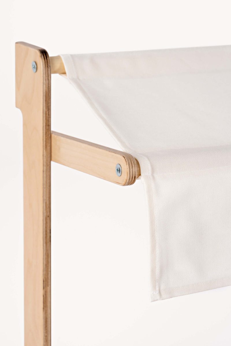 Milton and Goose Wooden Market Stand Natural White Canopy Closeup