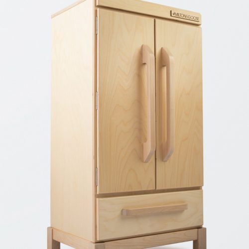 Milton and Goose Wooden Play Refrigerator Natural Left