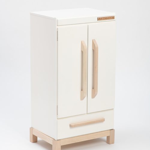 Milton and Goose Wooden Play Refrigerator White Angled