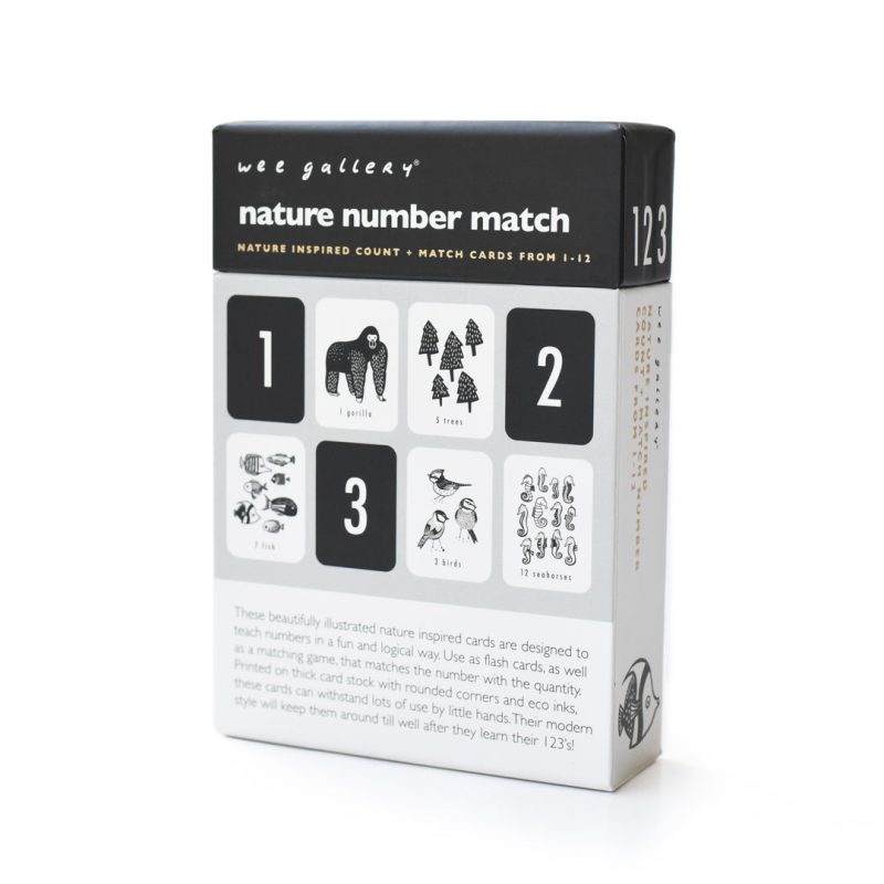 Nature Number Cards kids learning packaging back