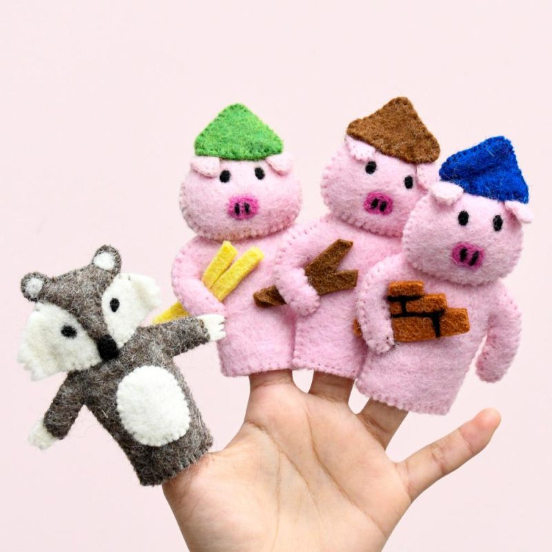 ThreeLittlePigs FingerPuppetSetof4