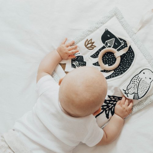 baby tummy time mat organic cotton woodland animals