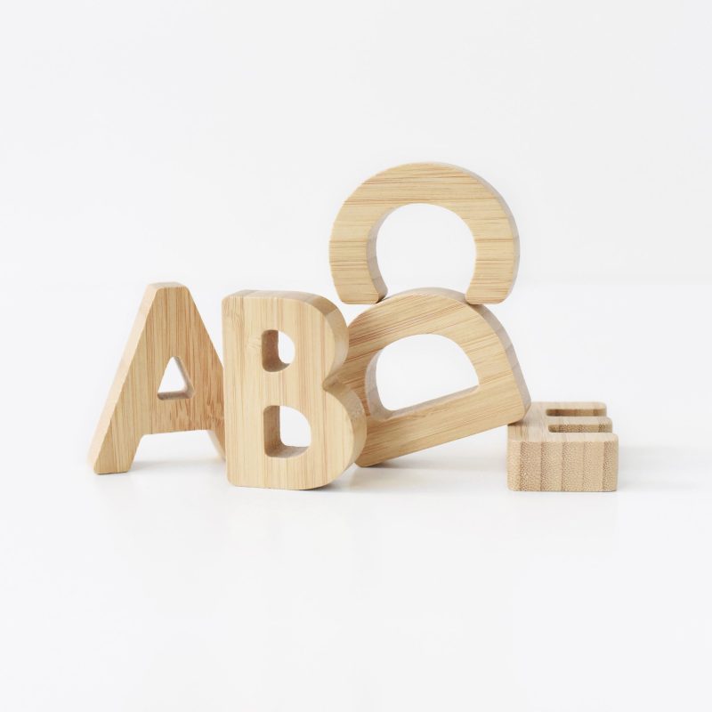 bamboo wooden alphabet letter learning spelling 6