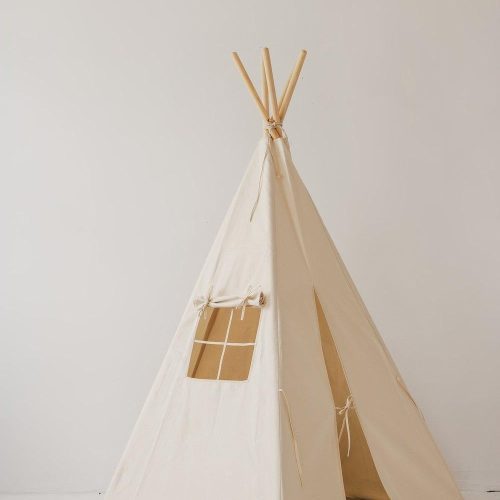 beige teepee and mat set 967668