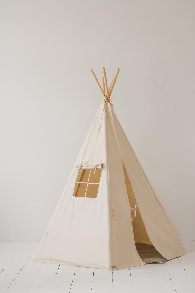 beige teepee and mat set 967668