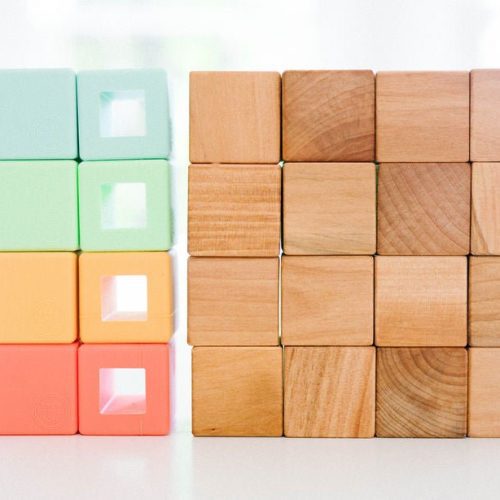 classic silicone wood block set by bannor toys 524221