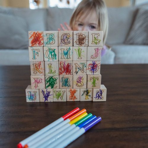 color your own abc block set by bannor toys 585514