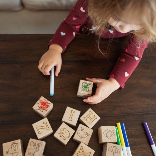 color your own abc block set by bannor toys 654491