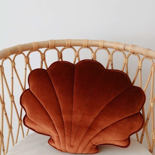 copper pearl velvet shell cushion 472800