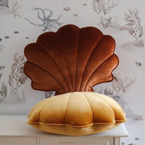 copper pearl velvet shell cushion 838039