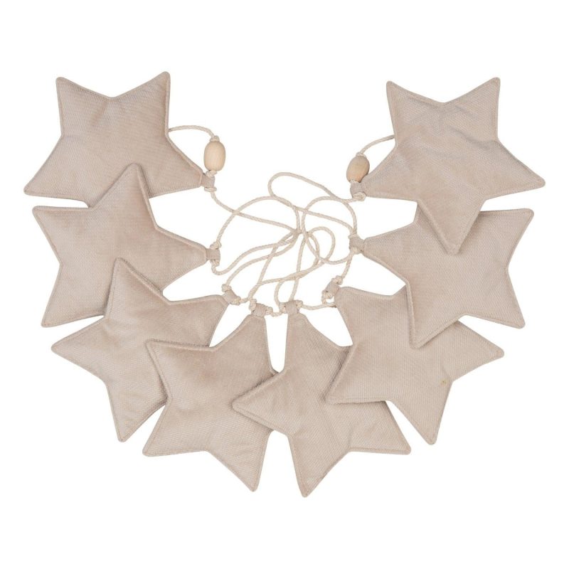 cream dust velvet garland with stars 293822