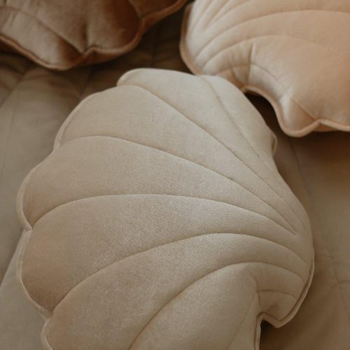 cream pearl velvet shell cushion 389880